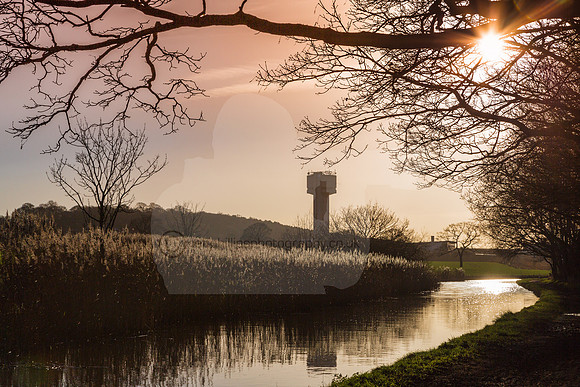 sunset,bridgewater canal, warrington