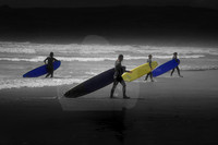 Surfers, porth neigwl, abersoch, Wales