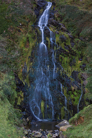 waterfall, headland, wale, porth ysgo